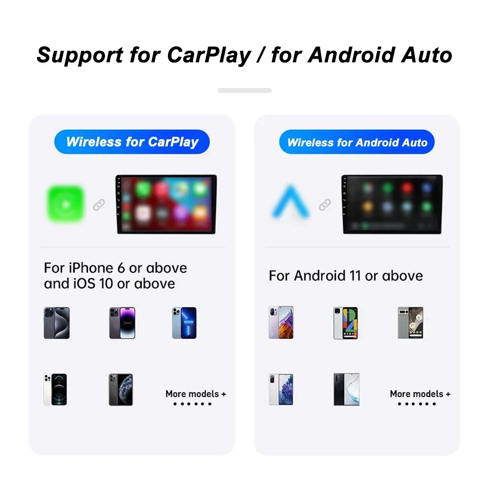 Беспроводной адаптер C Arplay A Ndroid Auto 2-в-1 Smart Dongle 5G WIFI для I Phone Box