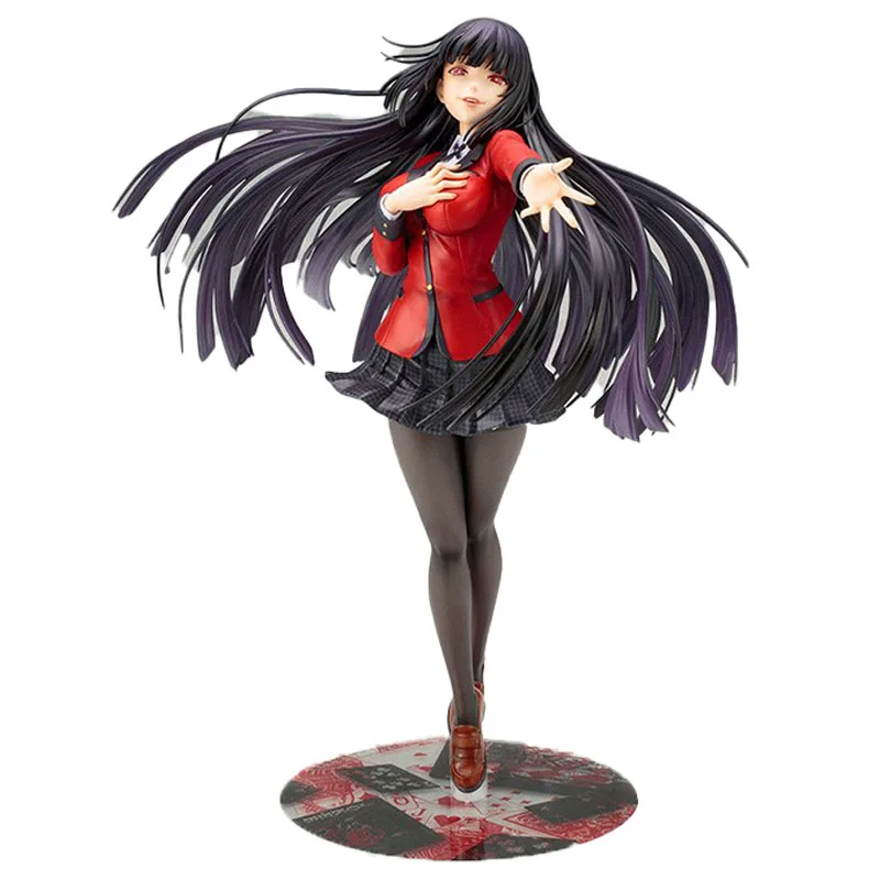 

Оригинальные оригинальные игрушки Kotobukiya ARTFX J Jabami Yumeko KAKEGURUI 1/8 21 см, модели игрушек для окружающих фигурок и красоток