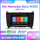 Автомагнитола Carplay, 8 ГБ, Android 11, мультимедийный плеер для MercedesBenz W203 W209 W219 A-Class A160 C-Class C200 CLK200 GPS IPS RDS