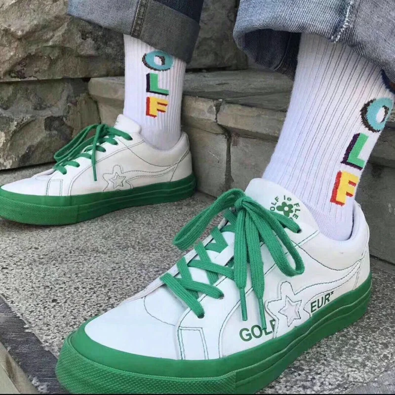 

Green New Red 2023 golf Le Fleur Tyler The Creator Canvas Shoes Men Women Vulcanized Shoes Casual Sneakers Skateboard Shoes T9