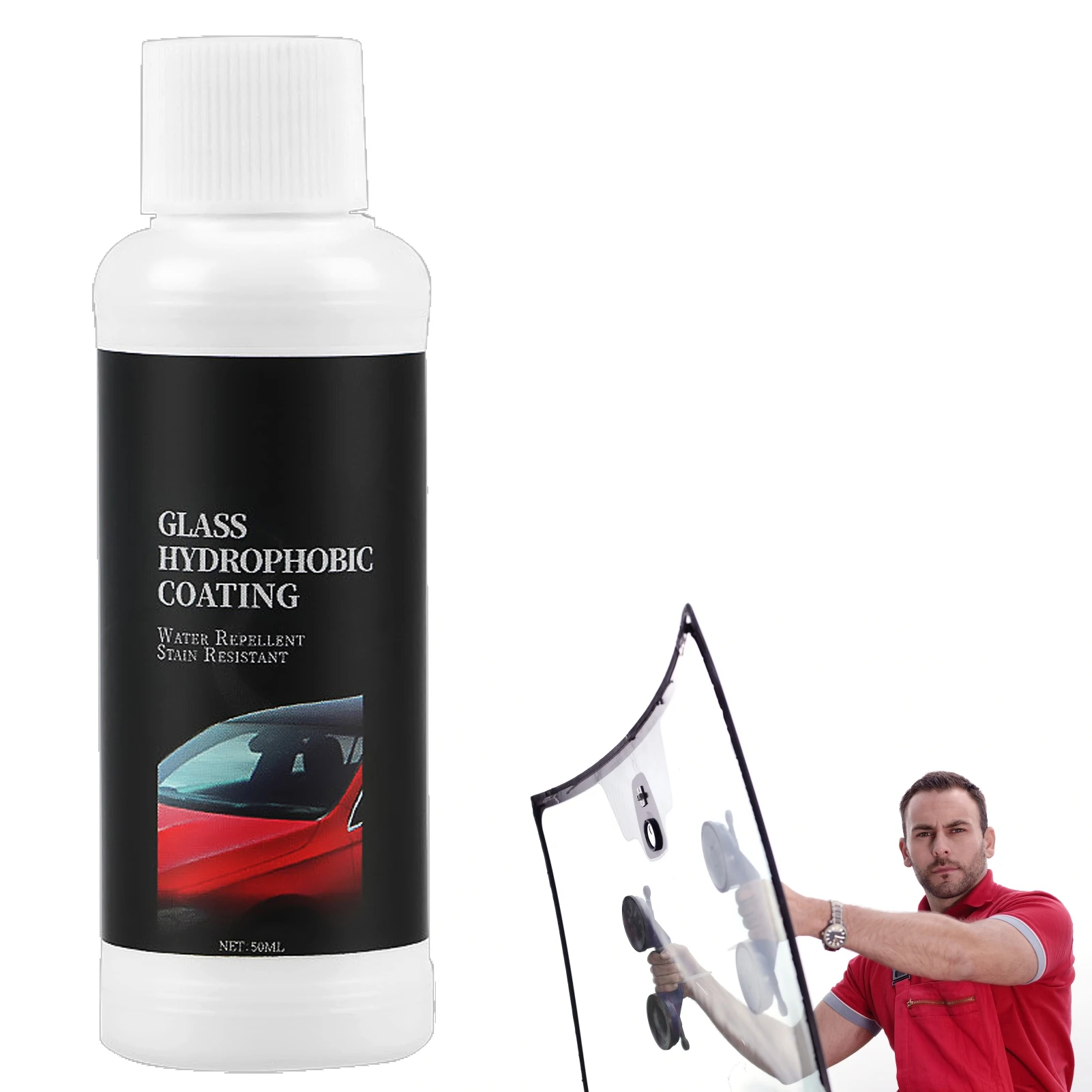 

Glass Oil Film Remover Car Windshield Cleaner Liquid 50ml Automotive Glass Cleaner Agent For Coatings Water Spots Waxes Oils