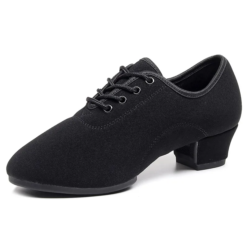 SUN LISA Women's Lady's Girl's Oxford Chunky Heel Sneaker Ballroom Modern Latin Dance Shoes 3.5cm Heel High