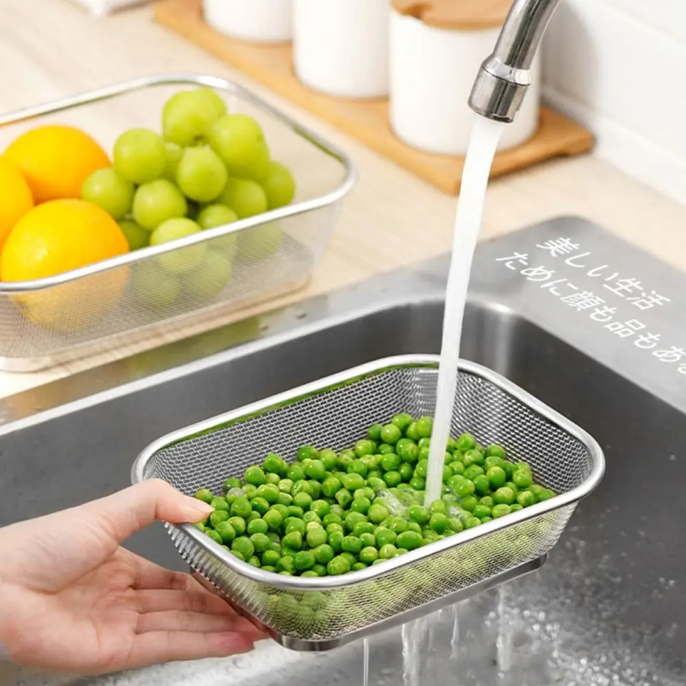 Ins квадратная сливная корзина утолщенная полая раковина для мытья риса кухонная