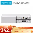 Декодер TOPPING D50S + усилитель для наушников TOPPING A50S + линейный источник питания TOPPING P50