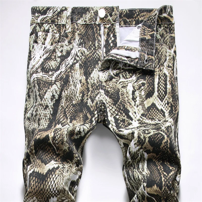 2023 y2k Jeans Men Spring Autumn Slim Fashion Print Plus Size Pants 28-42 Straight New Jeans Drop RQ001