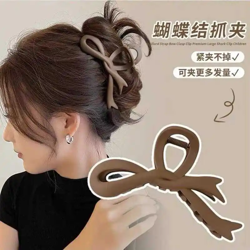 High-Grade Large Frosted Wave Grip Women 2024 New Hairpin Back Head Shark Clip Up-do Headdress