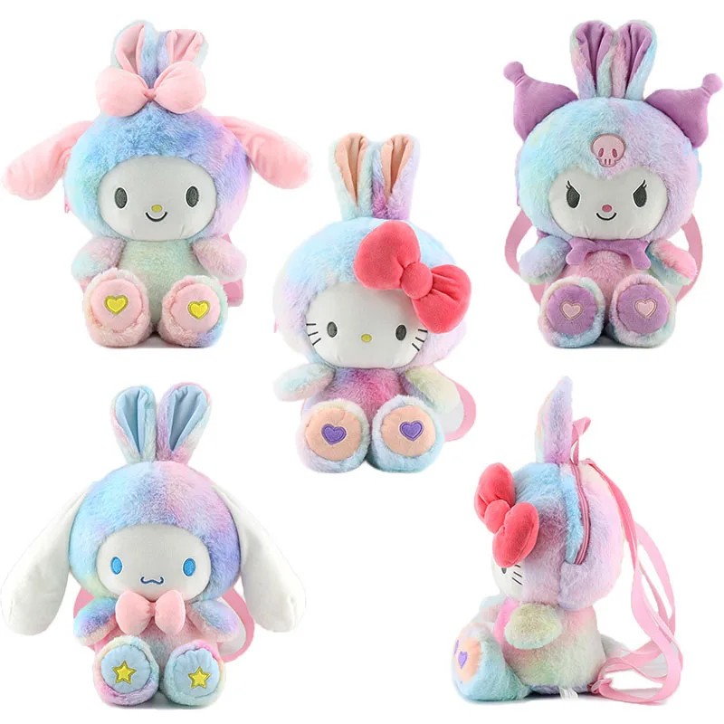

Милый Декор для комнаты Hello Kitty Cinnamorol Kuromi мультяшная плюшевая кукла детский рюкзак игрушки для детей Рождественский подарок на день рождени...