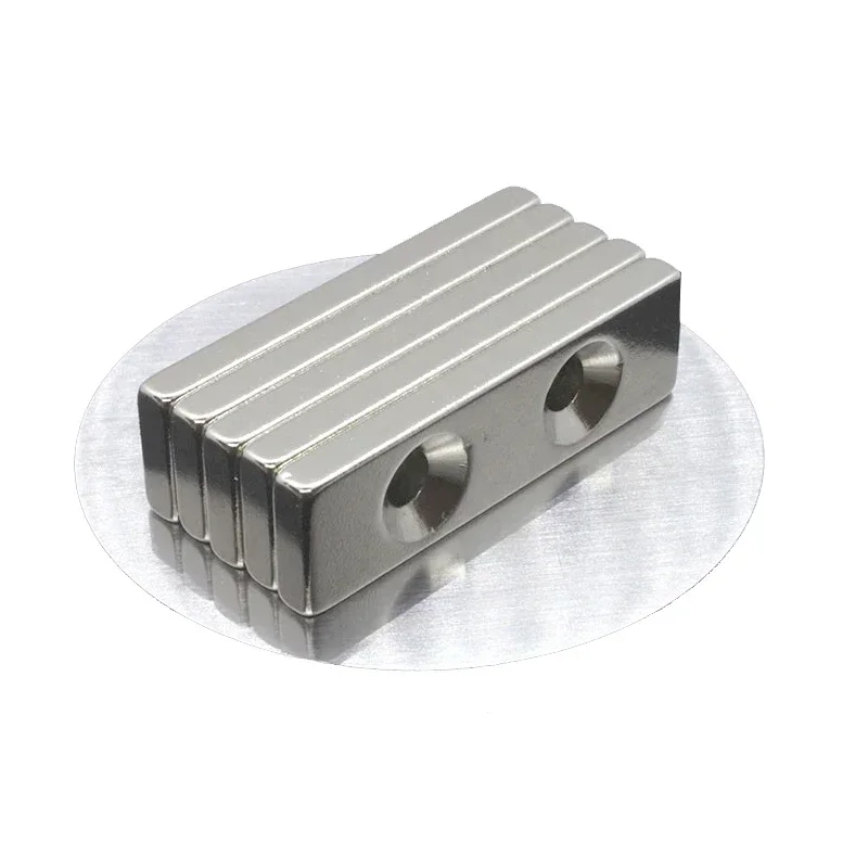 2/5/10/15/20/30 шт. 40x10x5-4 мм мощный магнитный 2 отверстия сильный квадратный NdFeB