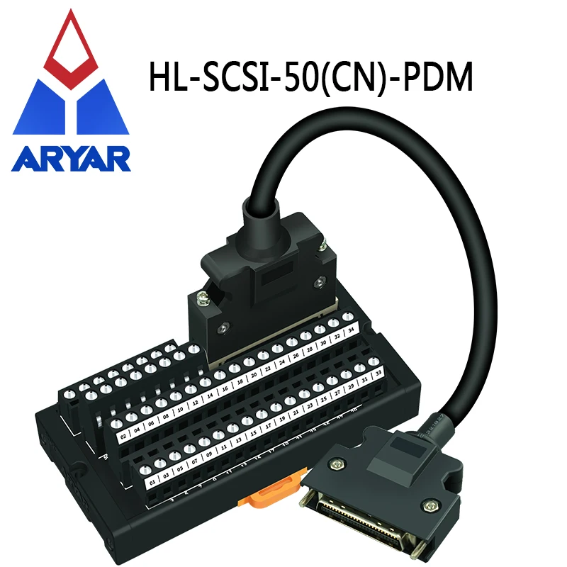 

Universal DIN rail 50 PIN SCSI50P(CN)-PDM for servo motor and servo drive module breakout board with 1M cable