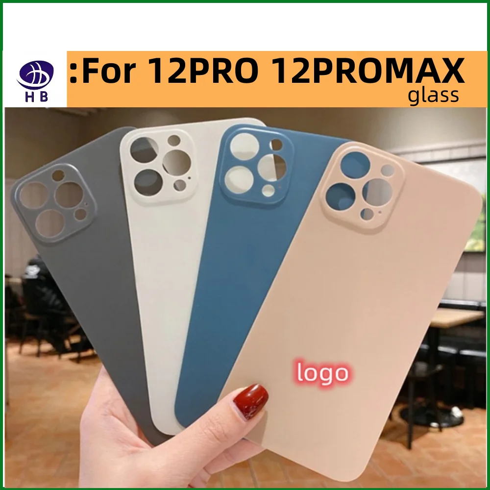 50Pcs For iPhone Back Cover Replacement 8 X 11 12 13 Pro Max Case Large Camera Hole Replacement Rear Battery Glass Cover 12 Mini enlarge