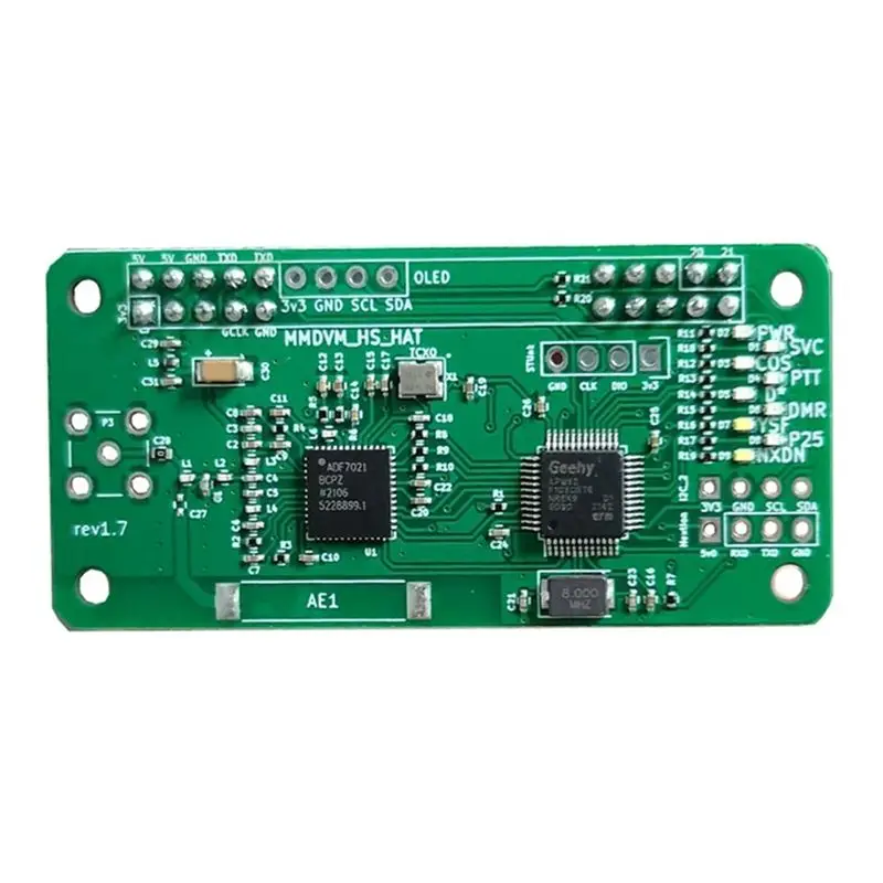 Фото ABZZ-версия 1.7 MMDVM Simplex Hotspot с UHF/VHF антенной + OLED-дисплей + корпус, поддержка P25 DMR YSF для Raspberry Pi Hotspot №2