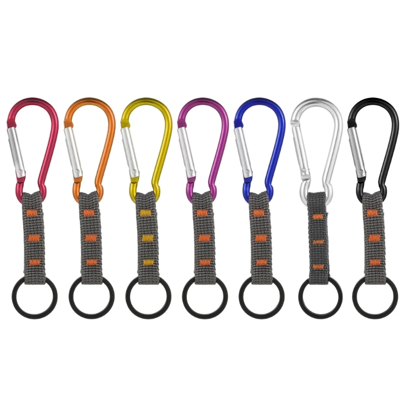 

Nylon Keychain-w/Carabiner,Lanyard-Ring Hook Clip for Outdoor Camping Backpack