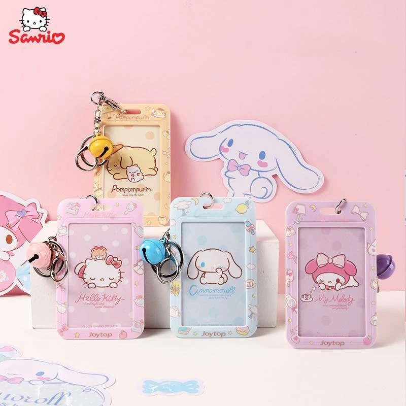 

Мультяшный Sanrios Hello Kitty Cinnamoroll Kuromi Kawaii Милая визитница для удостоверения личности для студентов держатель для автобусной карты брелок Подвеска детский подарок