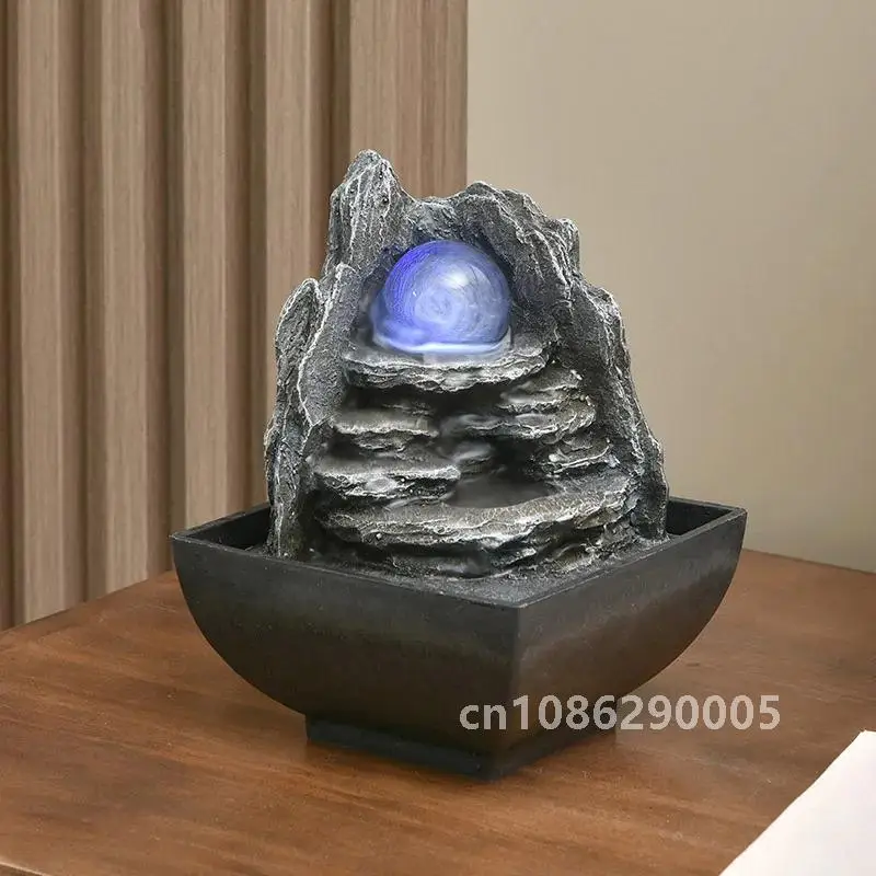 Фонтаны для воды Крытый настольный фонтан с насосом Водопад Фонтан Цветные