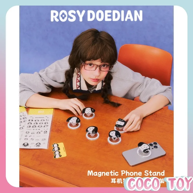 Фото Оригинальная магнитная подставка для телефона RosyPosy в виде собачки, складная, выдвижная, милая настольная опора-держатель, декоративный аксессуар, подарок №4