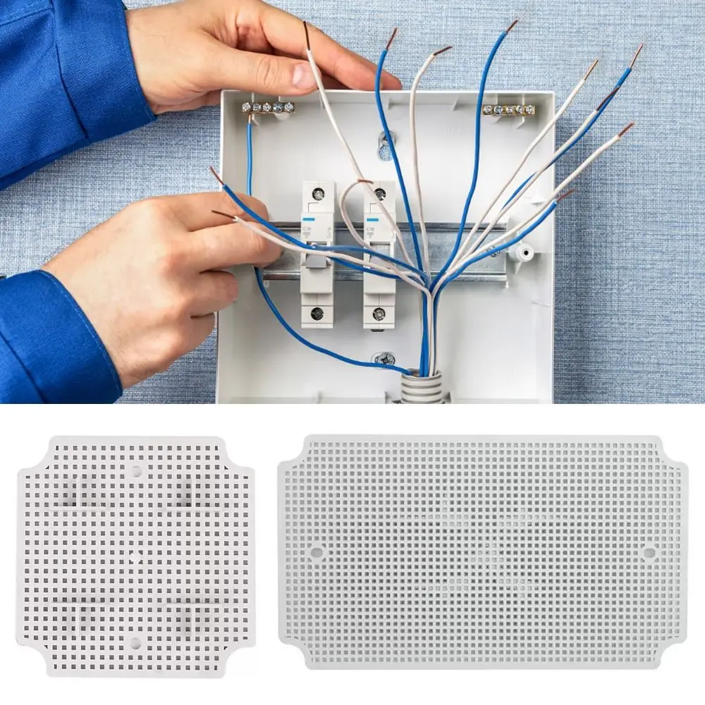 

White ABS Plastic Fixed Installation Bottom Plate Waterproof Junction Box Porous Plate Accessory Honeycomb Grid Plate