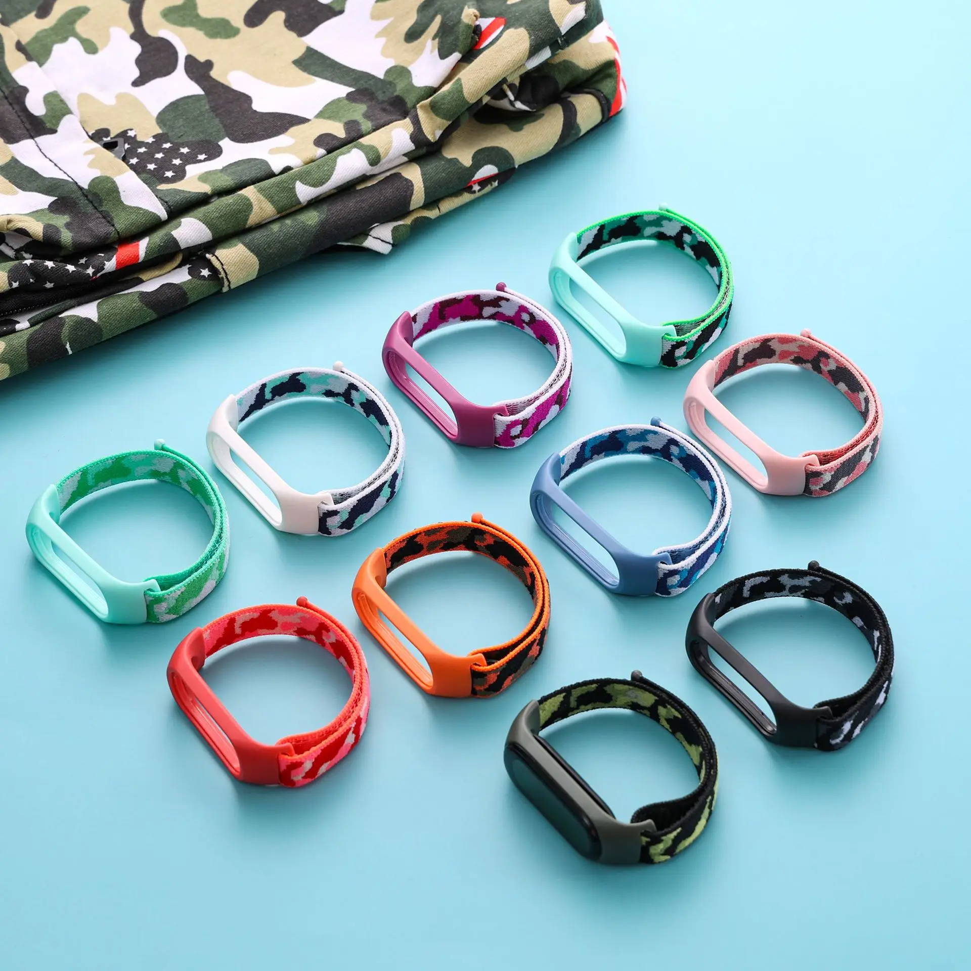 Фото Браслет для Mi Band 7 6, нейлоновый спортивный ремешок для часов, браслет для Xiaomi Mi Band 5 4 3 №3