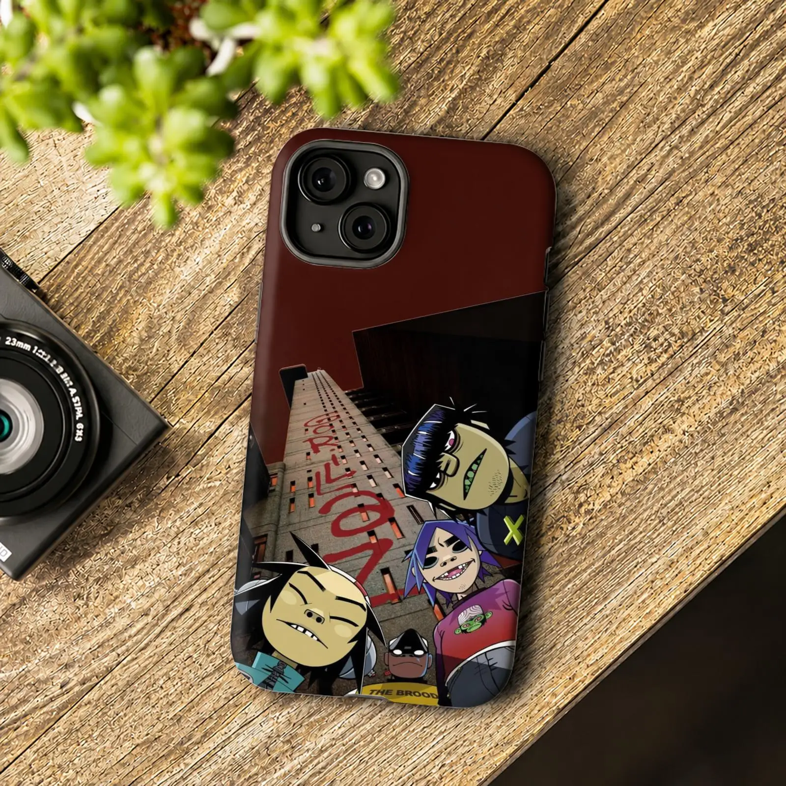 Фото Чехол для телефона Rock Band G-Gorillaz для iPhone 17 16 15 14 13 12 11 Pro Max Air, двухслойный, противоударный, защитный, 2-в-1 №2