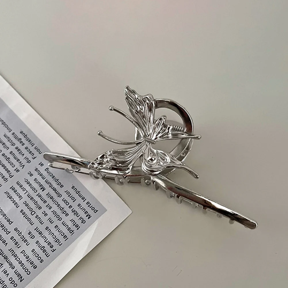 

2022 New Metal Butterfly Hair Claws for Women Korean Elegant Metal Hair Clips Trendy Hair Accessories Shark Clips