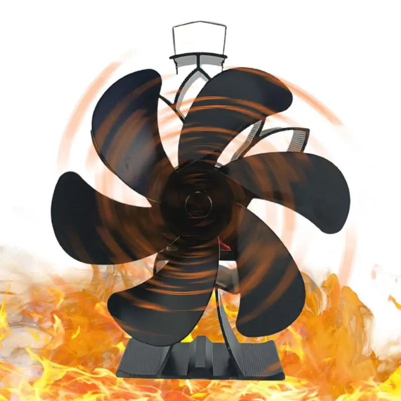 Fireplace Fan Operation Thermal Blower With 6 Blades Wood St