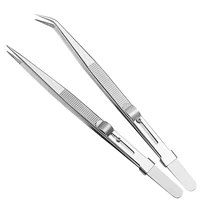 stainless steel precision tweezers 6 4 inch precision tweezers slide locking serrated design fine pointed tip tweezers for diy