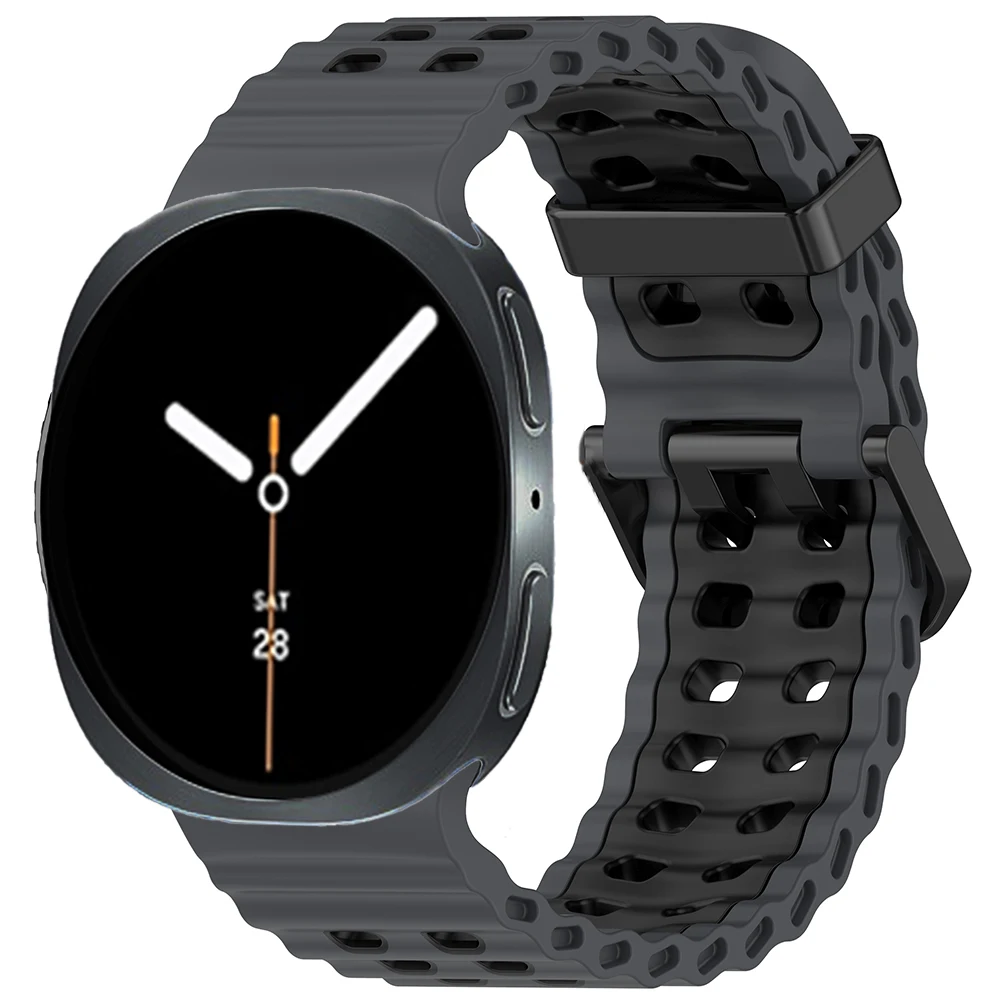 Фото Силиконовый ремешок Ocean для Samsung Galaxy Watch 8 40 мм 44 мм/8 классический браслет 46 мм дышащий браслет для Galaxy Watch 8 Band №2