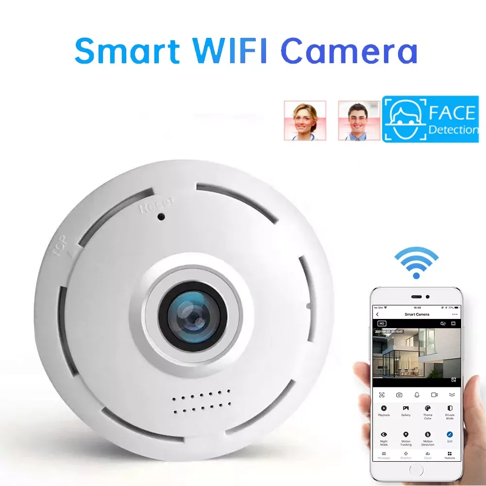 

Широкоугольная панорамная камера наблюдения, камера s с Wi-Fi 360, будильник, 2 миллиона HD камера обеспечения безопасности Camera