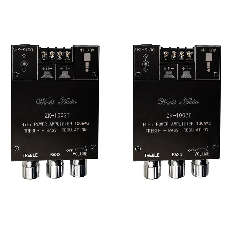 

2X ZK-1002T TPA3116D2 Bluetooth 5.0 Subwoofer Amplifier Board 2X100W 2.0 Channel High Power Stereo Amplifier Board