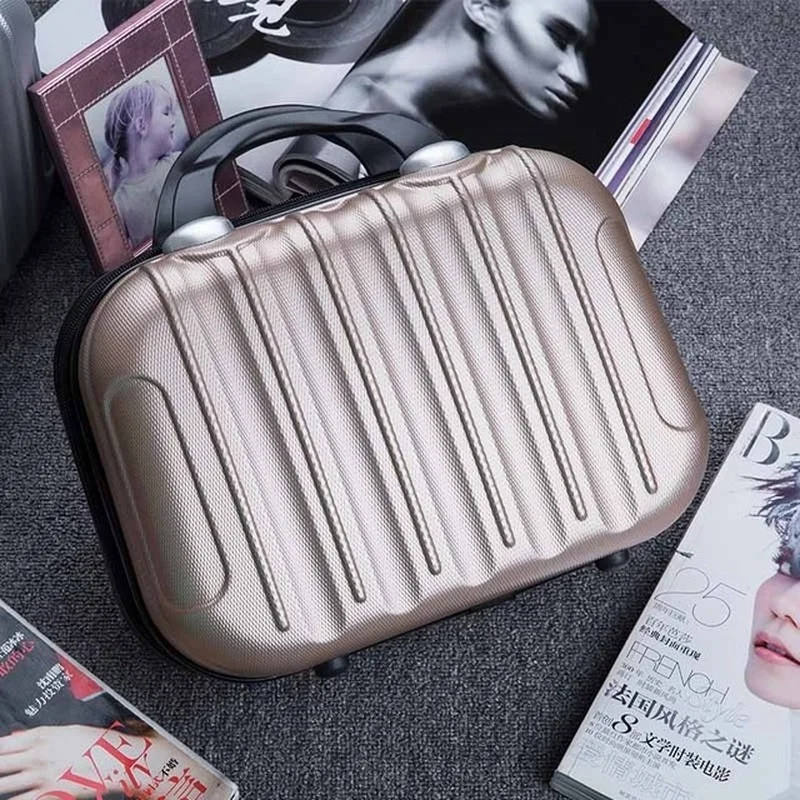 14 zoll Frauen Wasserdichte Kosmetik Tasche Schönheit Make-Up Notwendig Kleine-skala Koffer für Erwachsene Tragbare Outdoor Pro Kosmetische Fall