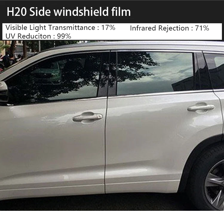 Солнцезащитное окно автомобиля 1 52*30 м v-kool темный черный ПЭТ смарт Тонировочная