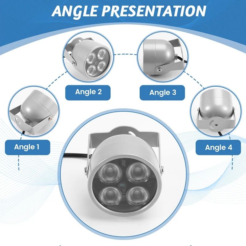 4 массива светодиодов инфракрасный водонепроницаемый ИК-осветитель ночного
