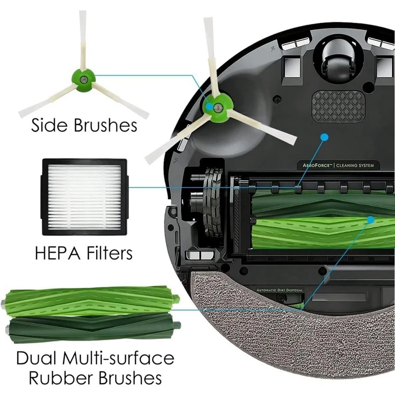 Фото Запасные части для Irobot Roomba Combo J7 +/J7plus, запасные части для робота-пылесоса (только), не для J7, роликов №5