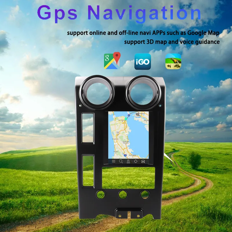 Автомобильный радиоприемник 8 + 256G Android 13 Tesla для Hummer H2 2004-2008 Автомагнитола Carplay GPS