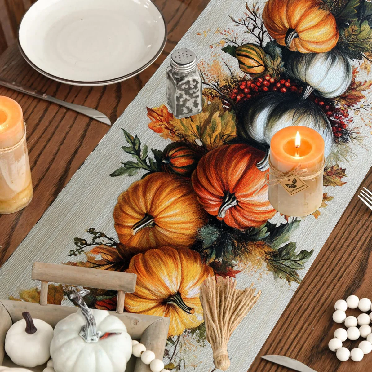 

Осенняя скатерть с тыквой, уютный деревенский стиль, квадратная | Яркие осенние цвета для столовых, гостей и журнальных столиков