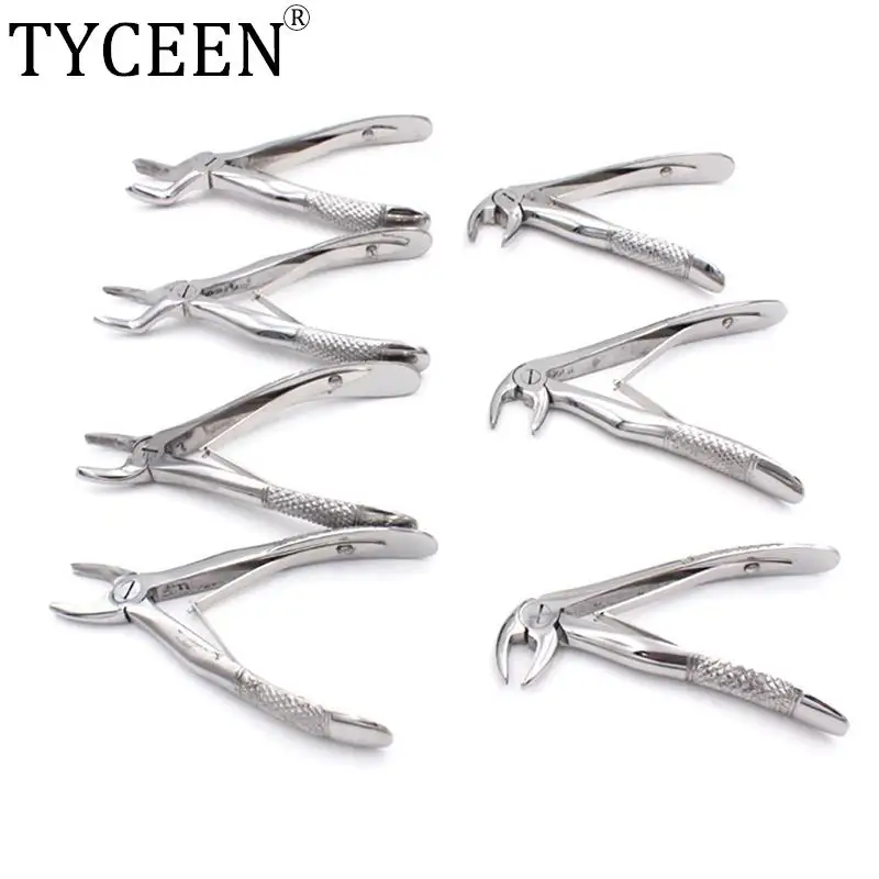 7pcs/set Dental Children's Tooth Extraction Forcep Pliers Toolkit Orthodontic Dentist Surgical Instruments Tools Forceps