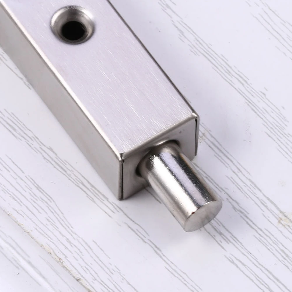 

2Pcs Flush Bolt W/Screws Latch Lock Door Guard Lever 6In Stainless Steel Home Decor Spare Tools For Double Opening Doord