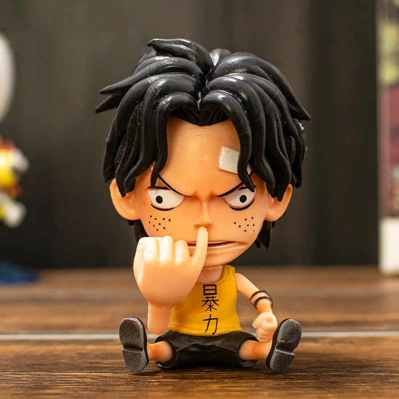

Anime One Piece Luffy Ace Sabo Zoro Chopper Sanji Brook Usopp Figure Funny Nami Robin Car Decor PVC Boa Hancock Model Figurine