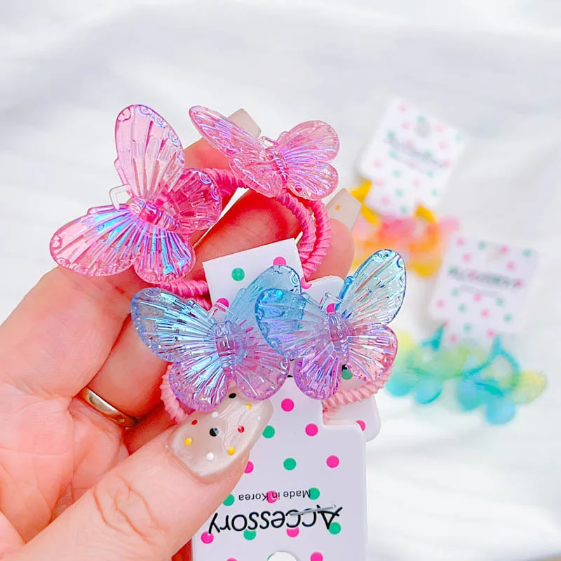 2 шт. Детские эластичные резинки для волос с градиентом