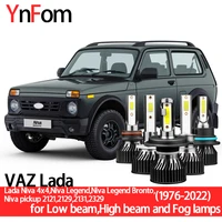 ynfom led headlights kit for vaz lada niva 4x4legendbronto 76 22 lowhigh beamfog lampcar accessoriescar headlight bulbs