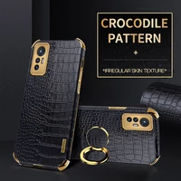 leather magnetic case for xiaomi mi 12 pro 12x 11 10 lite pro ultra mi 11t 10t 9t pro bracket ring crocodile soft silicone cover