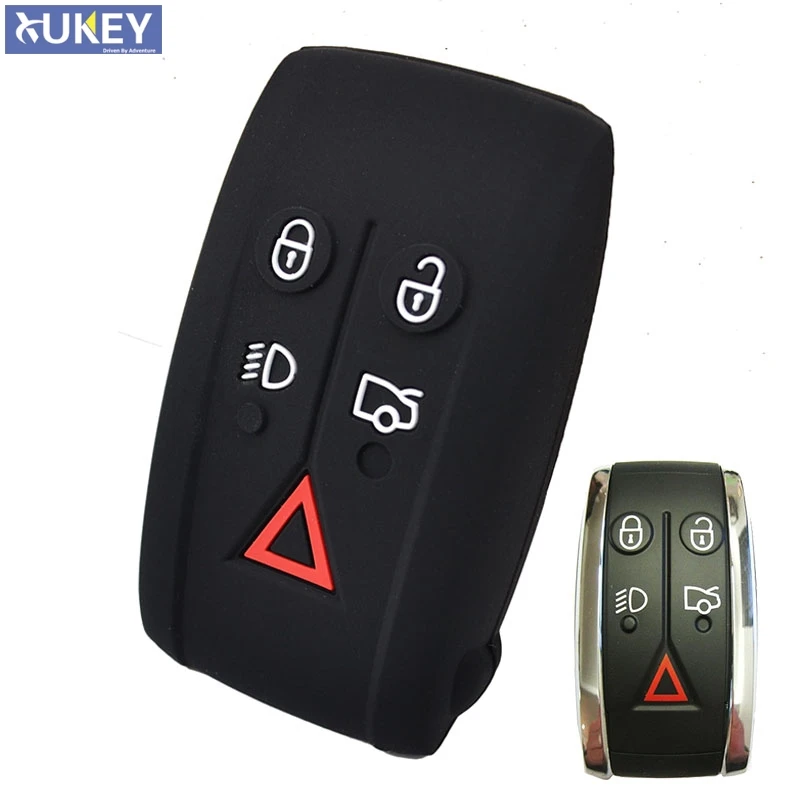 

5-кнопочный силиконовый автомобильный пульт дистанционного управления, чехол для Jaguar XK XF XJ8 XK8 XRR, защитный держатель для кожи 2007-2011 2012 2013