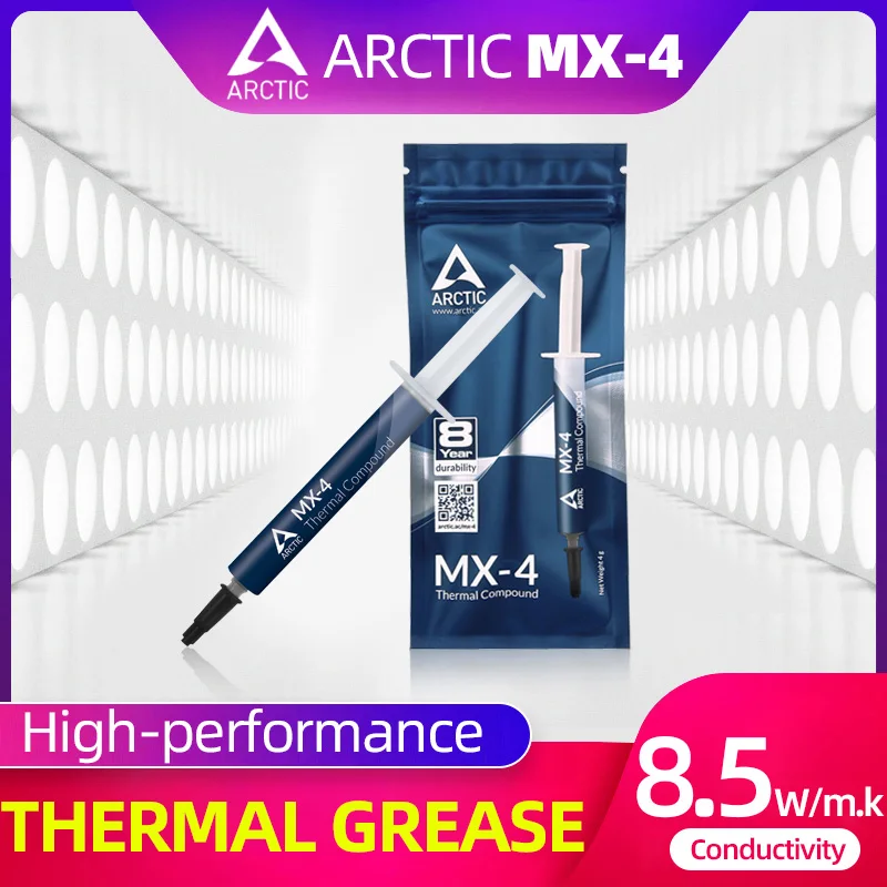 

ARCTIC MX4 8.5W/mk Heat Dissipation Thermal Grease Paste for Processors CPU GPU PC PS4 XBOX Cooler High Performance Conductivity