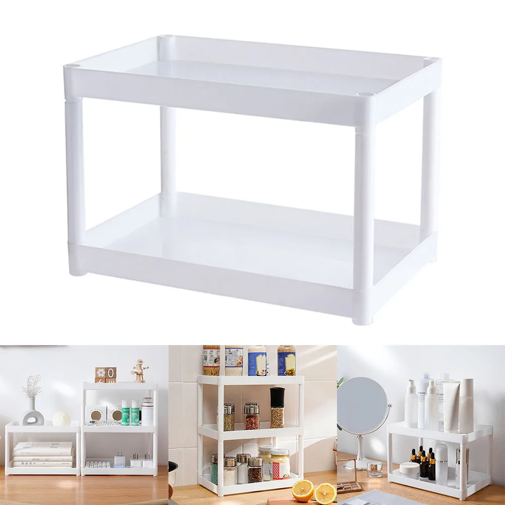 

Multi-layer Desktop Storage Rack Kitchen Plastic Finishing Shelf Bathroom Countertop Cosmetic Storage Stand Holder Organization