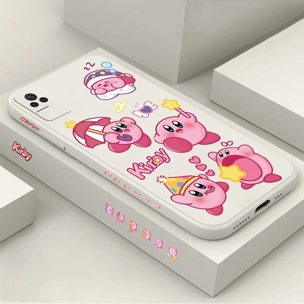 

Cute Cartoon K-Kirby Phone Case For Xiaomi Redmi K60E K60 K40S K50 K40 Gaming K30 K20 12C 10X 10C 10A 9 9A 8 8A Pro Plus Cover