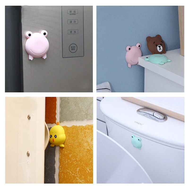 

Cartoon Door Handle Crash Pad Refrigerator Silica Gel Sucker Lock Anti-Collision Stopper Protection Bumpers Proof Mute Sticker