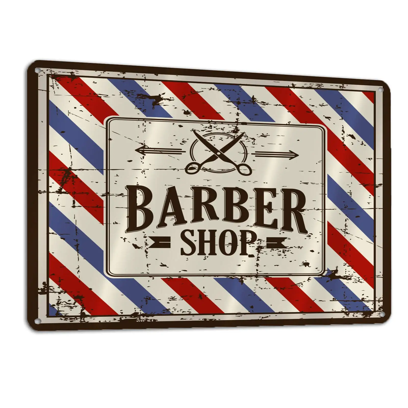 

Lesiker Retro Tin Signs ​Vintage Signs Barbershop Home Wall Decoration Metal Plaques 12" x 8"