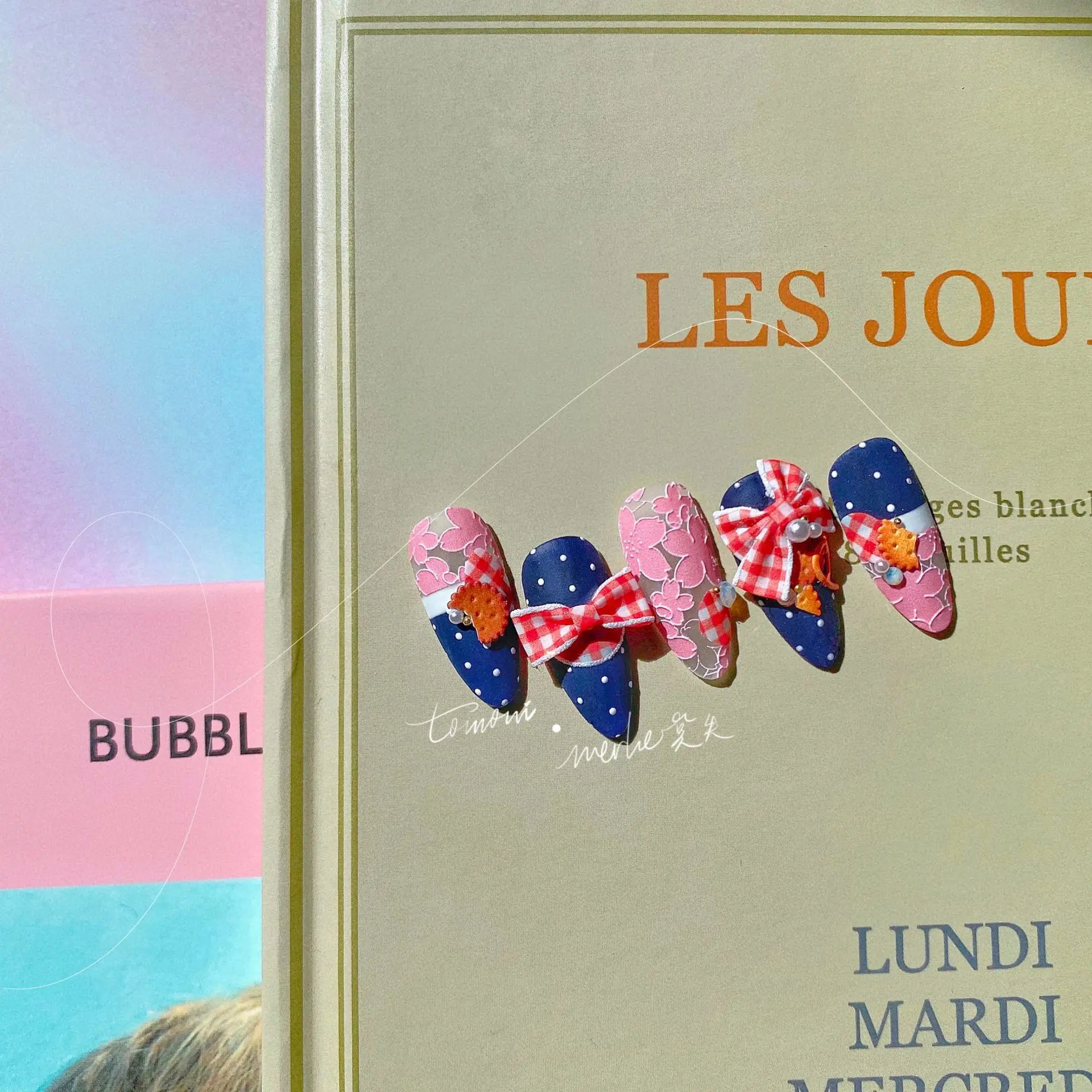 Литература и искусство 5D розовые цветы рельефные наклейки для ногтей DIY