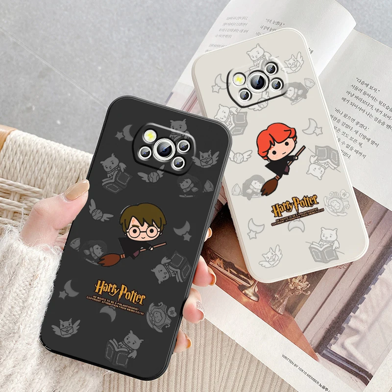 

Cartoon Potters Wand Harries Phone Case For Xiaomi Mi Poco M5s M5 X4 X3 M4 M3 F4 F3 GT Pro NFC 5G TPU Funda Liquid Rope Cover