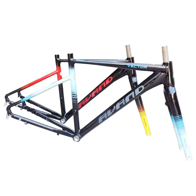 

Алюминиевая плоская рама с вилкой для дискового тормоза дорожного велосипеда A-VANDA 48 46 700c