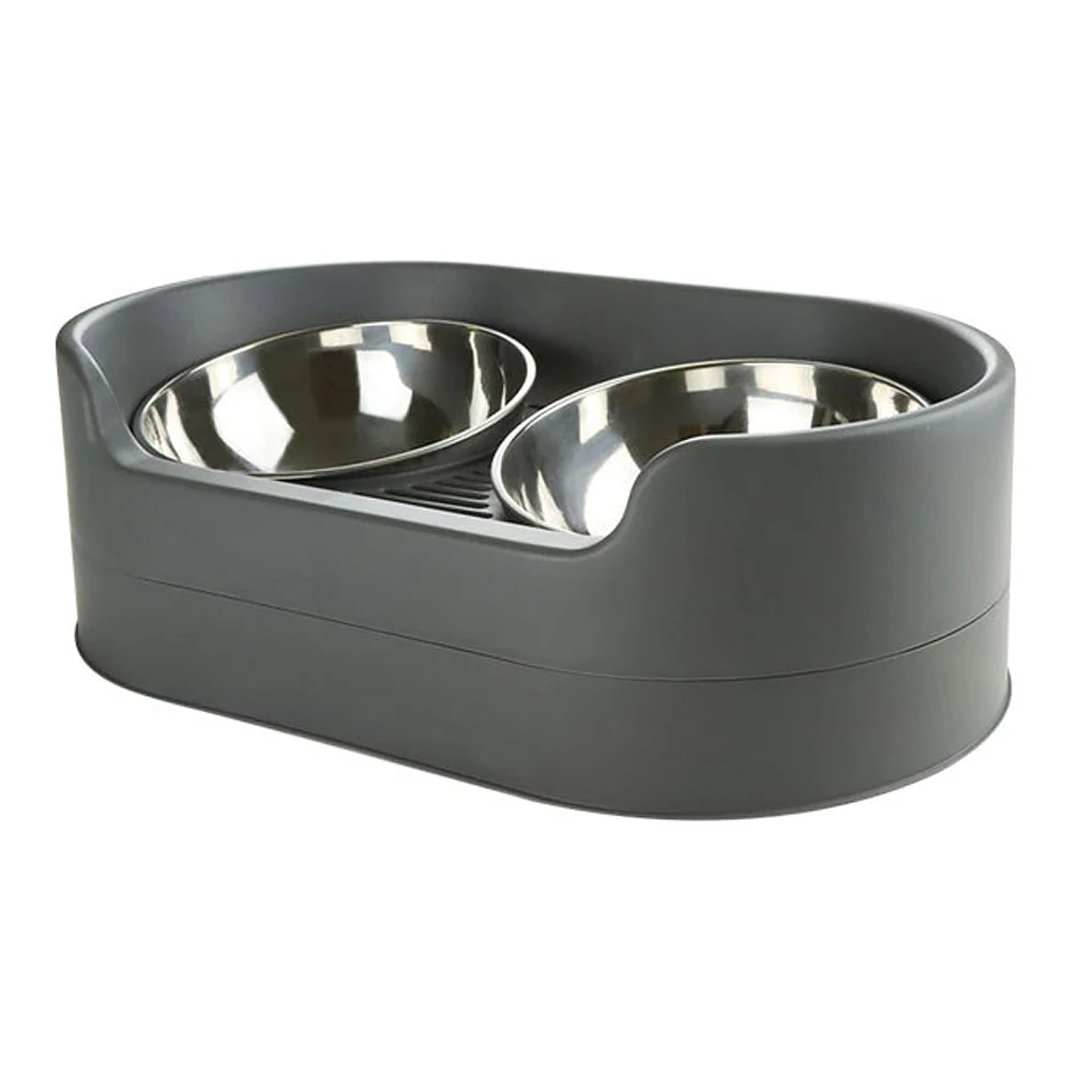 

Приподнятые питомцы, двойные чаши из нержавеющей стали, бытовые принадлежности для питья без пролива